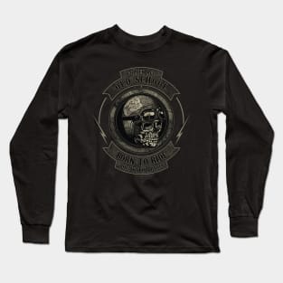Biker skull Long Sleeve T-Shirt